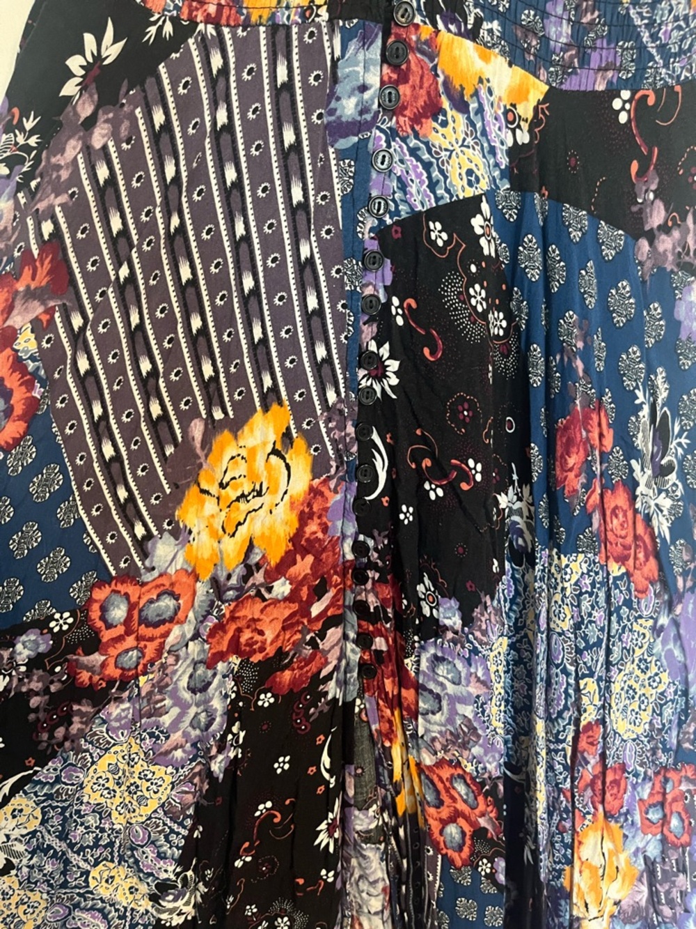 Floral Patchwork Midi Dress in Multicolor - Picture 5 of 10